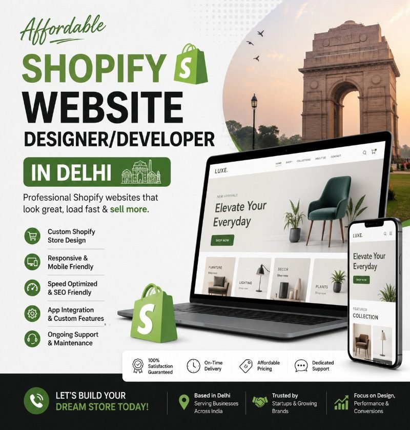 Affordable Shopify Website Designer/Developer in Delhi