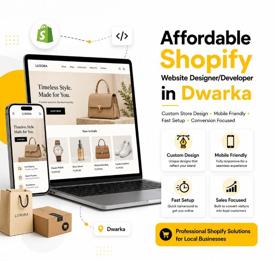 Affordable Shopify Website Designer/Developer in Dwarka