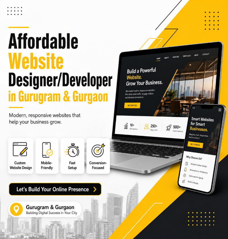 Affordable Website Designer/Developer in Gurugram/Gurgaon