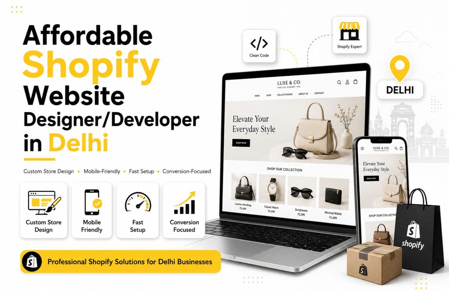 Affordable Shopify Website Designer/Developer in Delhi