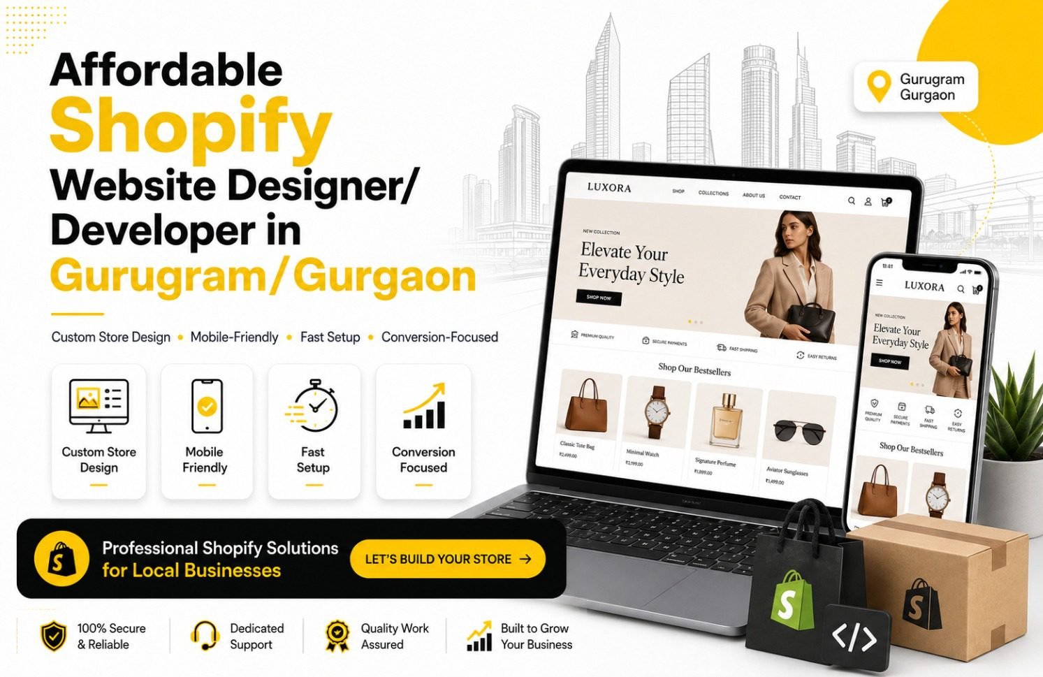 Affordable Shopify Website Designer/Developer in Gurugram/Gurgaon